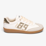Baskets blanches et dores blanc cass