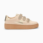 Baskets éclair aby beige et or à scratchs léopard Baskets éclair aby beige et or à scratchs léopard