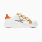 Baskets clair louie blanc  scratch bronze
