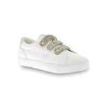 Baskets femme velcro tippy blanc - or Baskets femme velcro tippy blanc - or