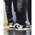 Basket homme - noir et blanc en cuir