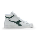 Baskets montants pour homme en cuir blanc