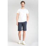 Bermuda chino jogg swoop bleu nuit blanc en coton