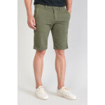 Bermuda chino jogg swoop kaki vert en coton Bermuda chino jogg swoop kaki vert en coton