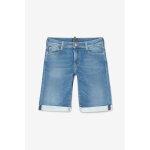 Bermuda garon, jogg lo bleu clair dlav en coton