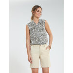 Bermuda pinces et poches femme beige