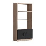 Biblioth�que moderne busymo ch�ne clair et noir