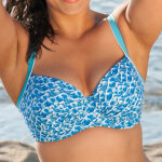 Bikini balconnet bleu en nylon Bikini balconnet bleu en nylon