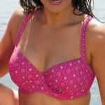 Bikini balconnet rose en nylon Bikini balconnet rose en nylon