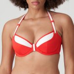 Bikini plongeant coupe tulipe rouge prima donna