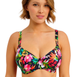 Bikini plunge armatures bleu marine