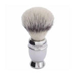 Blaireau antique fibre blanche - poils naturels - plisson