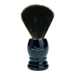 Blaireau de rasage avec manche en plastique imitation Ébène et fibres synthétiques noires Blaireau de rasage avec manche en plastique imitation Ébène et fibres synthétiques noires