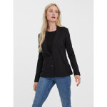 Blazer classique slim fit col à revers noir en viscose Blazer classique slim fit col à revers noir en viscose