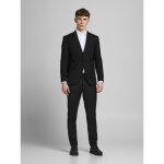 Blazer crois et pantalon de tailleur super slim fit revers  encoche manches longues noir