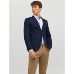 Blazer crois super slim fit revers  encoche bleu marine aiden