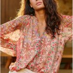 Blouse beila patchwork rose Blouse beila patchwork rose