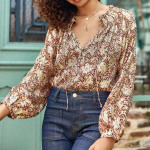 Blouse benny beige en viscose Blouse benny beige en viscose