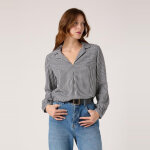 Blouse a carreau et lurex bleu