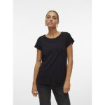 Blouse col rond manches courtes noir en viscose hope