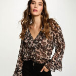 Blouse fluide lopard