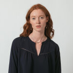 Blouse manches 3 / 4 agns bleu marine