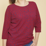 Blouse manches 3 / 4 noeud bas du dos femme