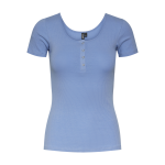 Blouse manches courtes et col rond kitte bleu en coton ula