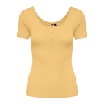 Blouse manches courtes et col rond kitte jaune en coton daisy