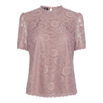 Blouse manches courtes en dentelle colline violet rhea