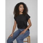 Blouse manches courtes noir demi