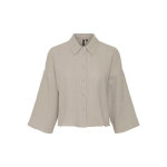 Blouse  manches larges - grise en coton