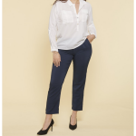 Blouse manches longues ajustables femme - blanc