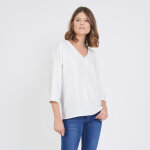 Blouse manches longues col v dor emilie cru