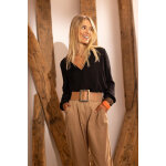 Blouse manches longues dtail dor carla en viscose