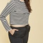 Blouse manches longues femme noir; blanc