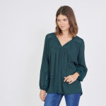 Blouse manches longues plumetis bells en viscose