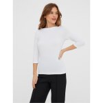 Blouse regular fit col bateau manches 3 / 4 longueur regular blanc