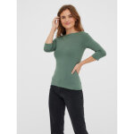 Blouse regular fit col bateau manches 3 / 4 longueur regular vert cate