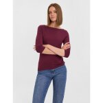 Blouse regular fit col bateau manches 3 / 4 longueur regular violet