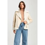 Blouson zipp sudine ivoire