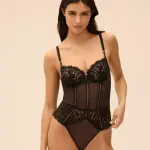 Body avec culotte tanga intgre noir