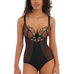 Body plongeant armatures - noir freya en nylon