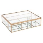Bote  bijoux mood en verre dor grand modle