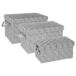 Boite rectangulaire x 3 gris