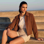 Bomber sudine femme camel en coton
