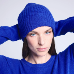 Bonnet unisexe bleu roi en cachemire