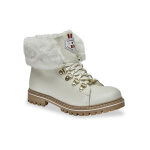 Boots blanc lacen en cuir