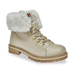 Boots - crme en cuir