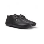 Boots  lacets right noir en cuir